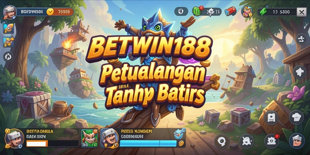 Tangkapan layar BETWIN188 menampilkan karakter dalam aksi petualangan.
