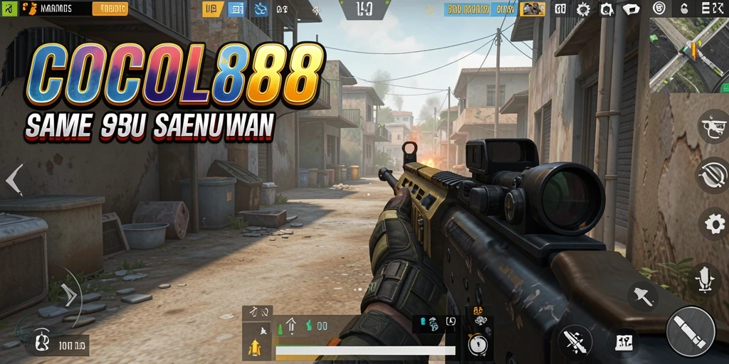 Screenshot COCOL88 menampilkan aksi menembak yang mendebarkan dari gameplay FPS.