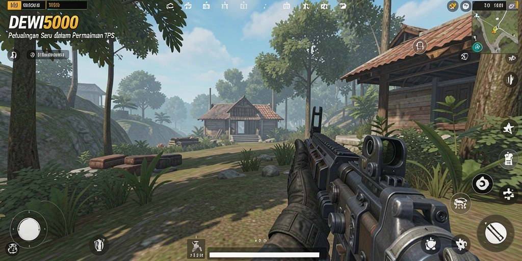 Screenshot menampilkan aksi seru dalam gameplay DEWI5000.