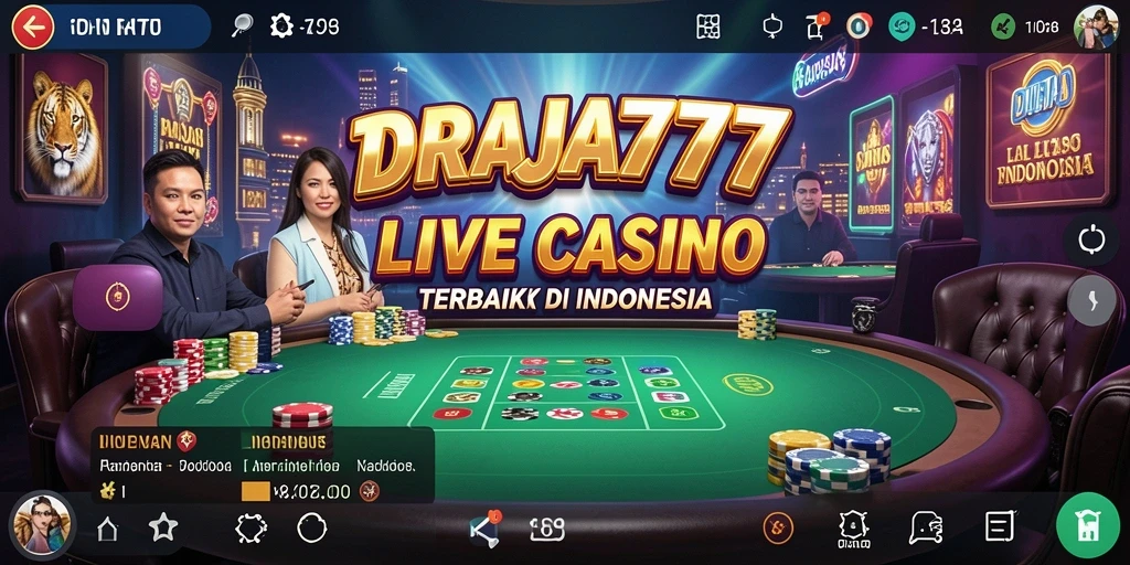 Tampilan gameplay DRAJA777 yang menarik dan interaktif di Live Casino.