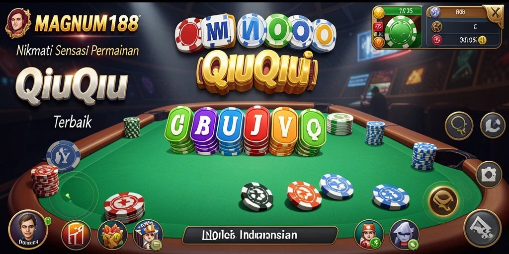 Tampilan seru gameplay QiuQiu di MAGNUM188.
