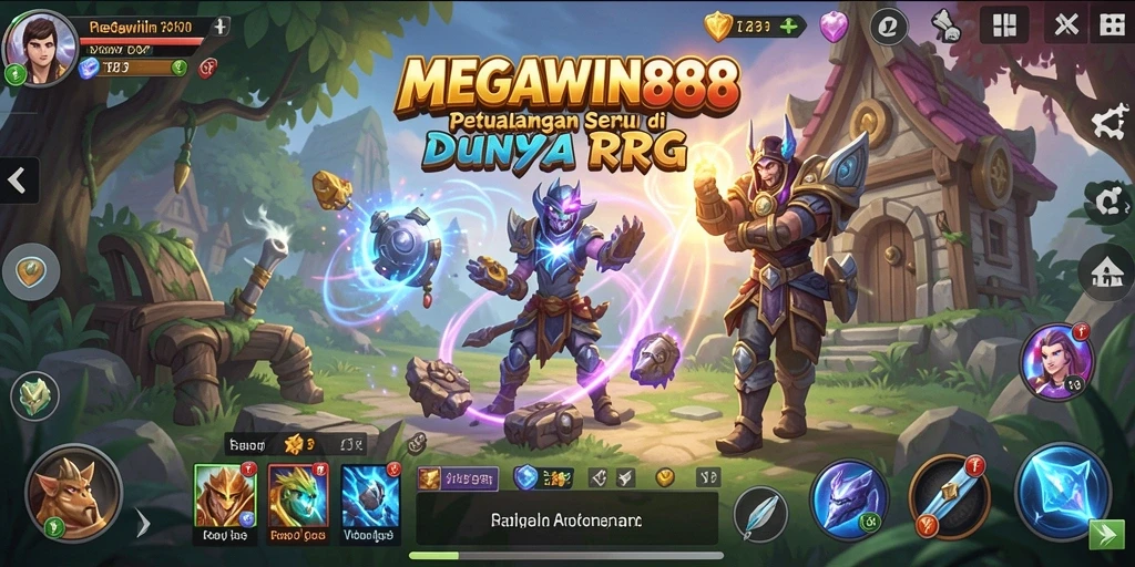 Tampilan menarik dari gameplay RPG MEGAWIN888