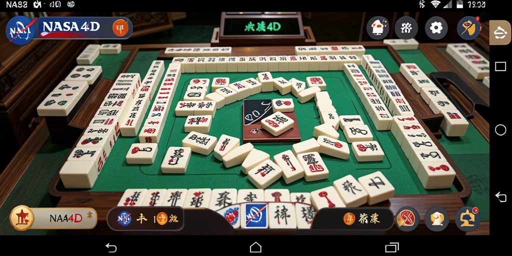 Tampilan gameplay menarik dari game Mahjong NASA4D.