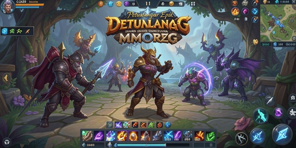 Screenshot OJA89 menampilkan aksi pertarungan dalam dunia MMORPG yang menakjubkan.