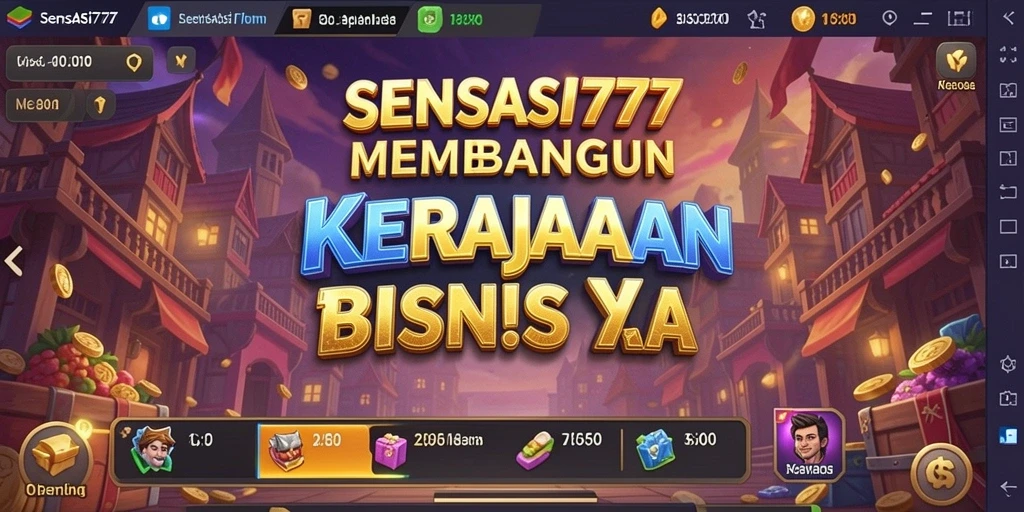 Screenshot gameplay SENSASI777 dengan elemen Tycoon yang menarik.