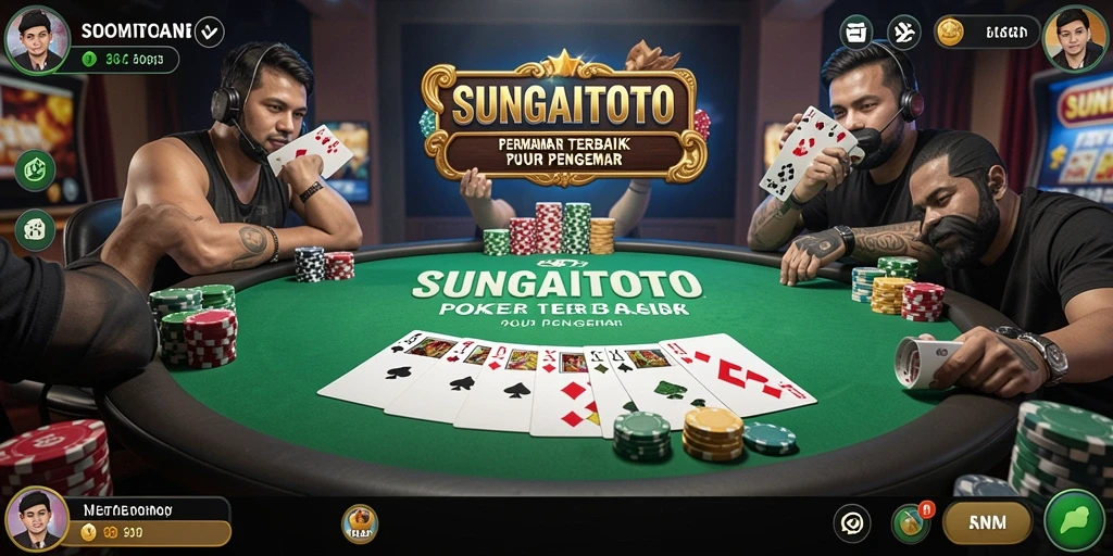 Tampilan menarik dari permainan Poker di SUNGAITOTO.