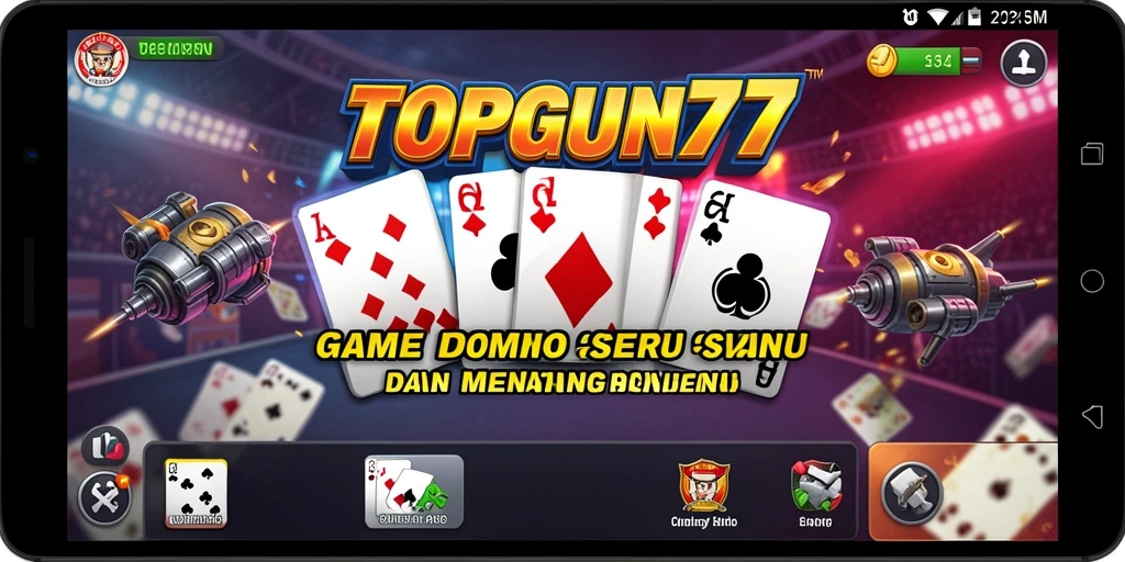 Screenshot gameplay TOPGUN77 yang menunjukkan aksi seru domino.
