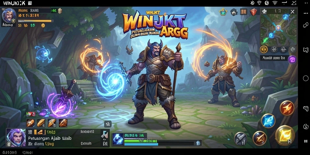 Tangkapan layar gameplay WINJKT yang mendebarkan dan penuh aksi petualangan.